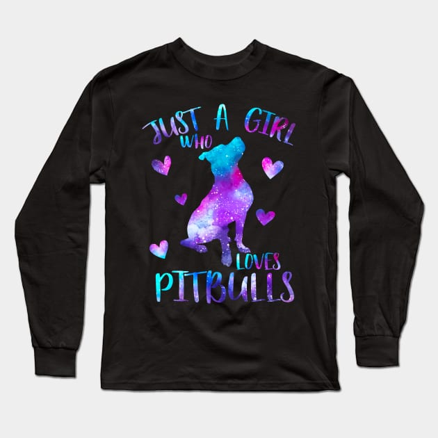 Just a girl who loves pitbulls Long Sleeve T-Shirt by PrettyPittieShop